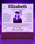 Personalized Acrylic Plaque for Graduates | Light Up Graduation Gift | Personalized Photo Plaque