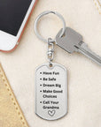 Have Fun - Be Safe - Call Your Grandma Keychain - Call Your Grandpa Keychain