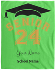 Senior 2024 Cozy Plush Fleece Blanket | Graduation Blanket