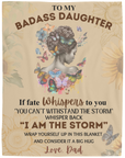 To My Badass Daughter Blanket | Throw Blanket from Mom and Dad