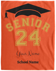 Senior 2024 Cozy Plush Fleece Blanket | Graduation Blanket