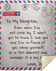 To My Daughter Blanket from Dad | Throw Blanket to Daughter