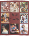 Family Photo Throw Blanket | Personalized Family Blanket 50x60