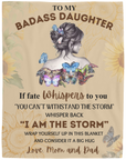 To My Badass Daughter Blanket | Throw Blanket from Mom and Dad