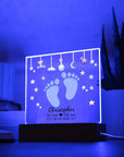 Personalized Birth Announcement Plaque | Baby Night Light Announcement | Baby Birth Announcement Keepsake