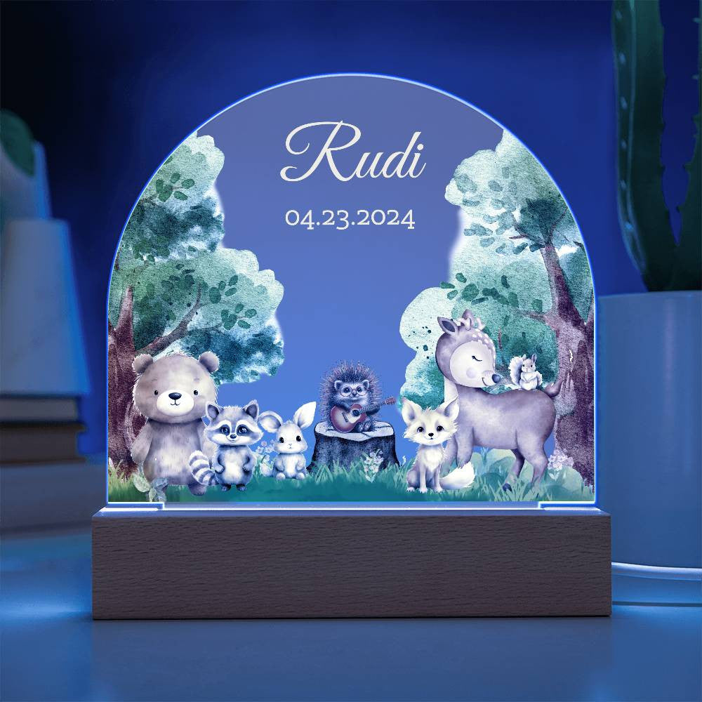 woodland animals night light