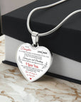 To My Daughter Heart Necklace - You Will Always Be My Baby Girl - From Mom or Dad