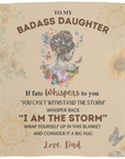 To My Badass Daughter Blanket | Throw Blanket from Mom and Dad