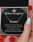 To My Badass Daughter Personalized Name Necklace