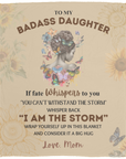 To My Badass Daughter Blanket | Throw Blanket from Mom and Dad