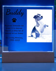 Pet Memorial Plaque | Light Up Pet Memorial Plaque | Personalized Gift for Pet Loss | Sympathy Gift for Cat, Dog