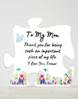 Piece Together Memories: Custom Puzzle Acrylic Plaques | Desk Decor for Betsie, Sister, Mom or Grandma |