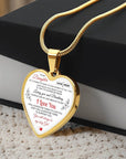 To My Daughter Heart Necklace - You Will Always Be My Baby Girl - From Mom or Dad