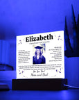 Personalized Acrylic Plaque for Graduates | Light Up Graduation Gift | Personalized Photo Plaque