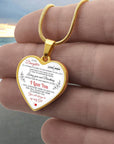 To My Daughter Heart Necklace - You Will Always Be My Baby Girl - From Mom or Dad