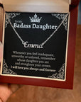 To My Badass Daughter Personalized Name Necklace