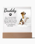 Pet Memorial Plaque | Light Up Pet Memorial Plaque | Personalized Gift for Pet Loss | Sympathy Gift for Cat, Dog