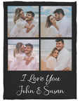 Personalized Photo Plush Fleece or Sherpa Blanket - Couple's Photo Blanket