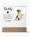 Pet Memorial Plaque | Light Up Pet Memorial Plaque | Personalized Gift for Pet Loss | Sympathy Gift for Cat, Dog