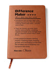 Personalized Difference Maker Graphic Journal | Thank You Gift