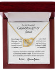 To My Beautiful Granddaughter Personalized Gift - Interlocked Hearts Necklace | Perfect Gift for Her