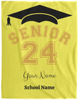 Senior 2024 Cozy Plush Fleece Blanket | Graduation Blanket