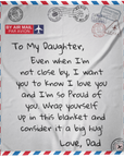 To My Daughter Blanket from Dad | Throw Blanket to Daughter