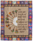 Give me the Beat Throw Blanket | Colorful Plush Fleece Blanket