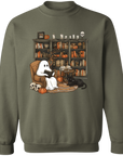 Retro Ghost Reading Books Sweatshirt