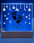 Personalized Birth Announcement Plaque | Baby Night Light Announcement | Baby Birth Announcement Keepsake