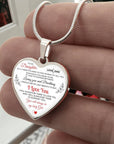 To My Daughter Heart Necklace - You Will Always Be My Baby Girl - From Mom or Dad