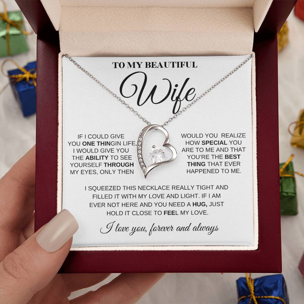 To My Beautiful Wife You Are Special To Me Necklace