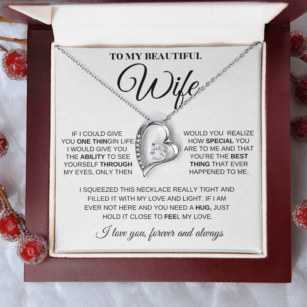 To My Beautiful Wife You Are Special To Me Necklace