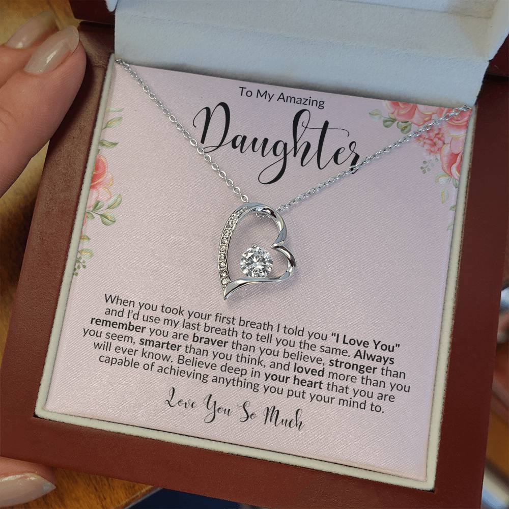 To My Amazing Daughter Necklace - You are Braver than you Believe