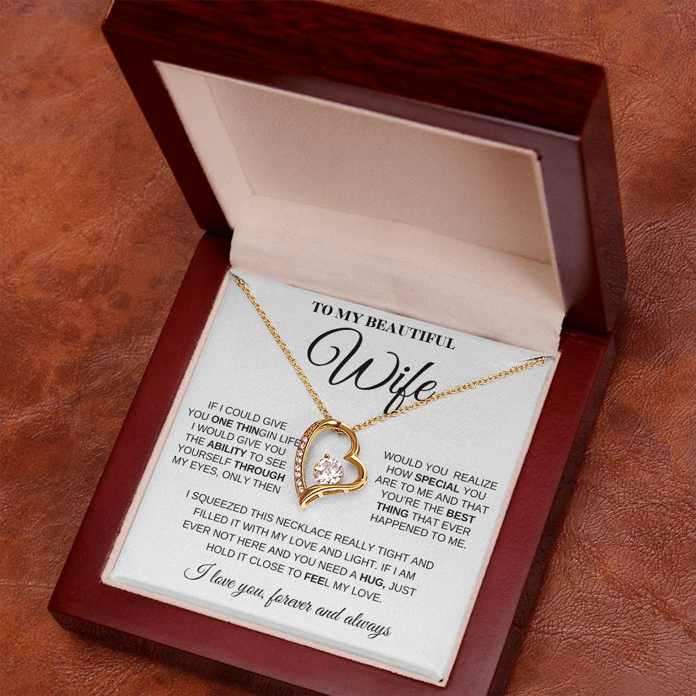 To My Beautiful Wife You Are Special To Me Necklace