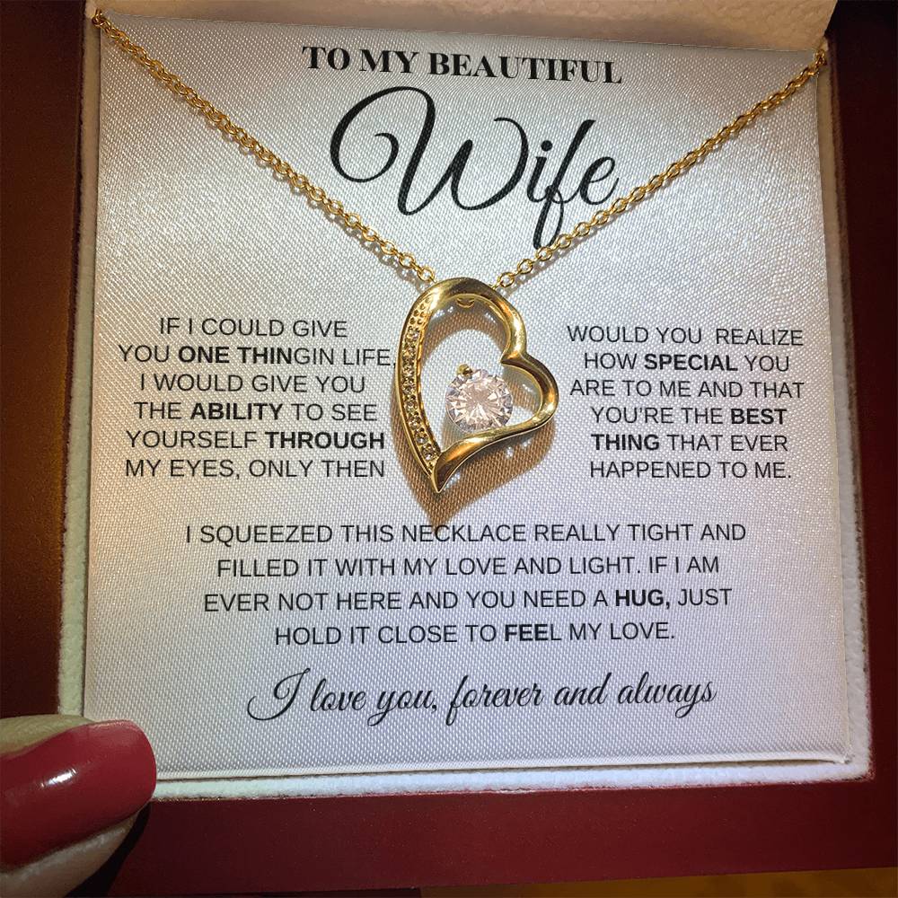 To My Beautiful Wife You Are Special To Me Necklace