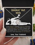 “Smokin' Hot Wife” Love Knot Necklace – A Playful and Romantic Gift