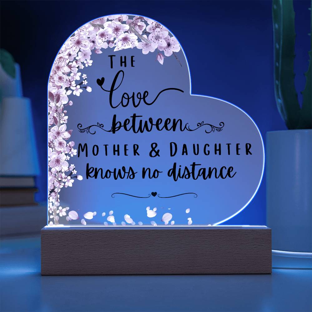 mother and daughter heart plaque