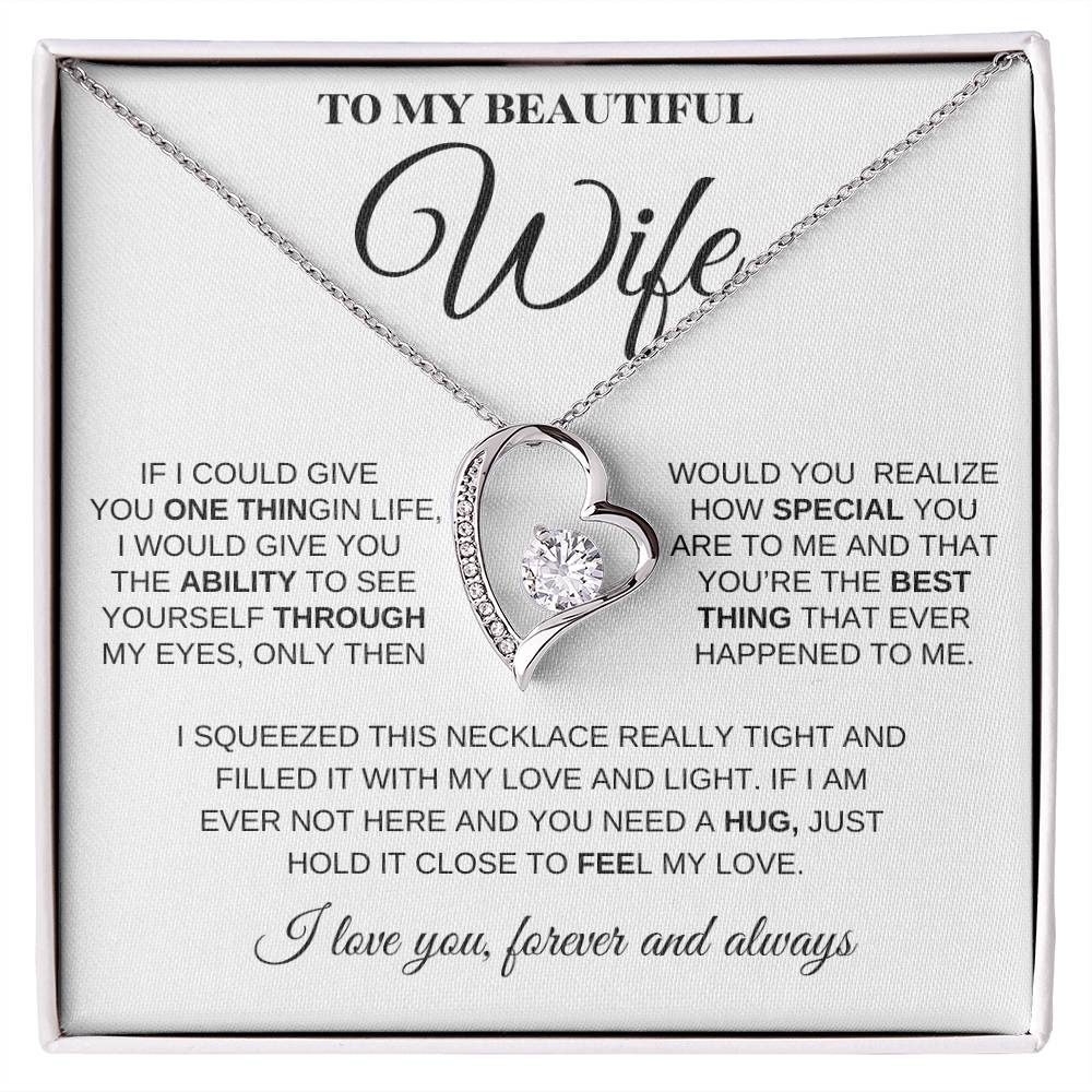 To My Beautiful Wife You Are Special To Me Necklace