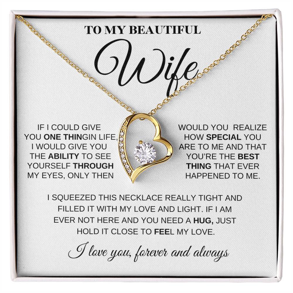 To My Beautiful Wife You Are Special To Me Necklace