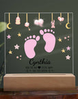 Personalized Birth Announcement Plaque | Baby Night Light Announcement | Baby Birth Announcement Keepsake