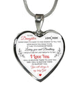 To My Daughter Heart Necklace - You Will Always Be My Baby Girl - From Mom or Dad