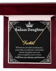 To My Badass Daughter Personalized Name Necklace