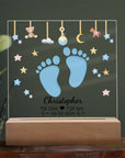 Personalized Birth Announcement Plaque | Baby Night Light Announcement | Baby Birth Announcement Keepsake