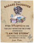 To My Badass Daughter Blanket | Throw Blanket from Mom and Dad