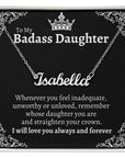 To My Badass Daughter Personalized Name Necklace