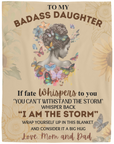 To My Badass Daughter Blanket | Throw Blanket from Mom and Dad