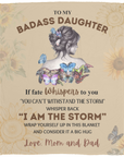 To My Badass Daughter Blanket | Throw Blanket from Mom and Dad