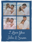 Personalized Photo Plush Fleece or Sherpa Blanket - Couple's Photo Blanket