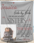 Personalized To My Sister Throw Blanket - Big Hug Blanket